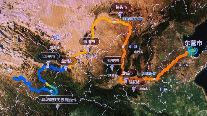 △黃河發(fā)源于青藏高原，呈“幾”字形流經(jīng)青海、四川、甘肅、寧夏、內(nèi)蒙古、山西、陜西、河南、山東9省區(qū)，全長(zhǎng)5464公里。(資料圖)