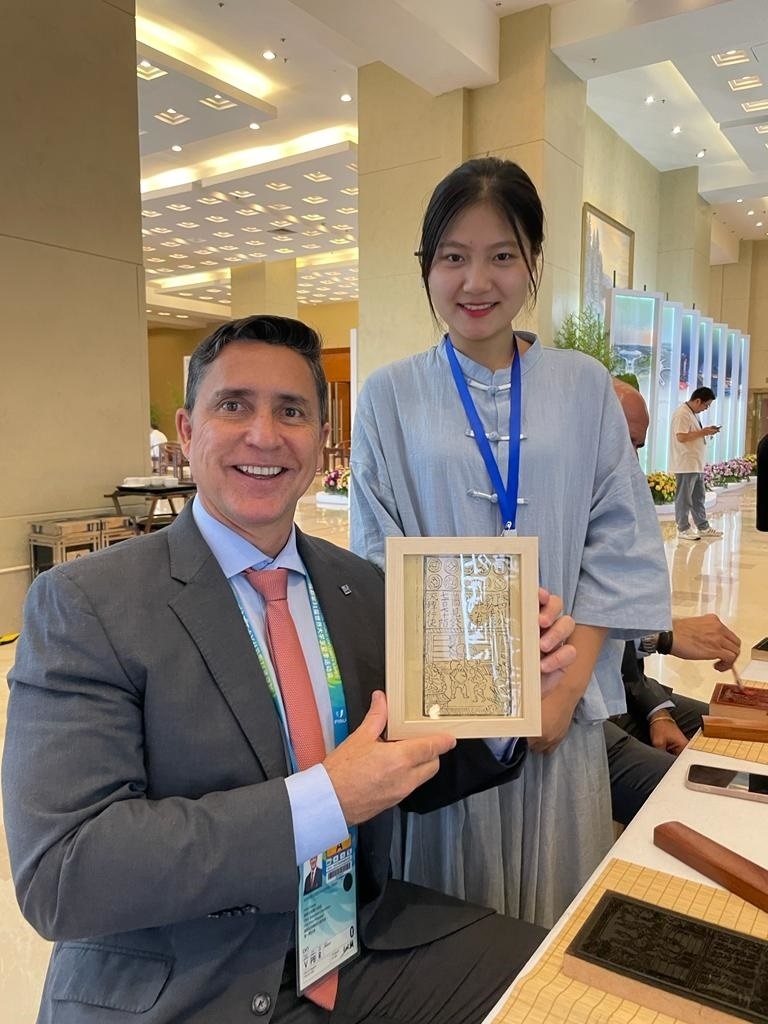 巴西大學(xué)生體育聯(lián)合會主席盧西亞諾·卡布拉爾。受訪者供圖