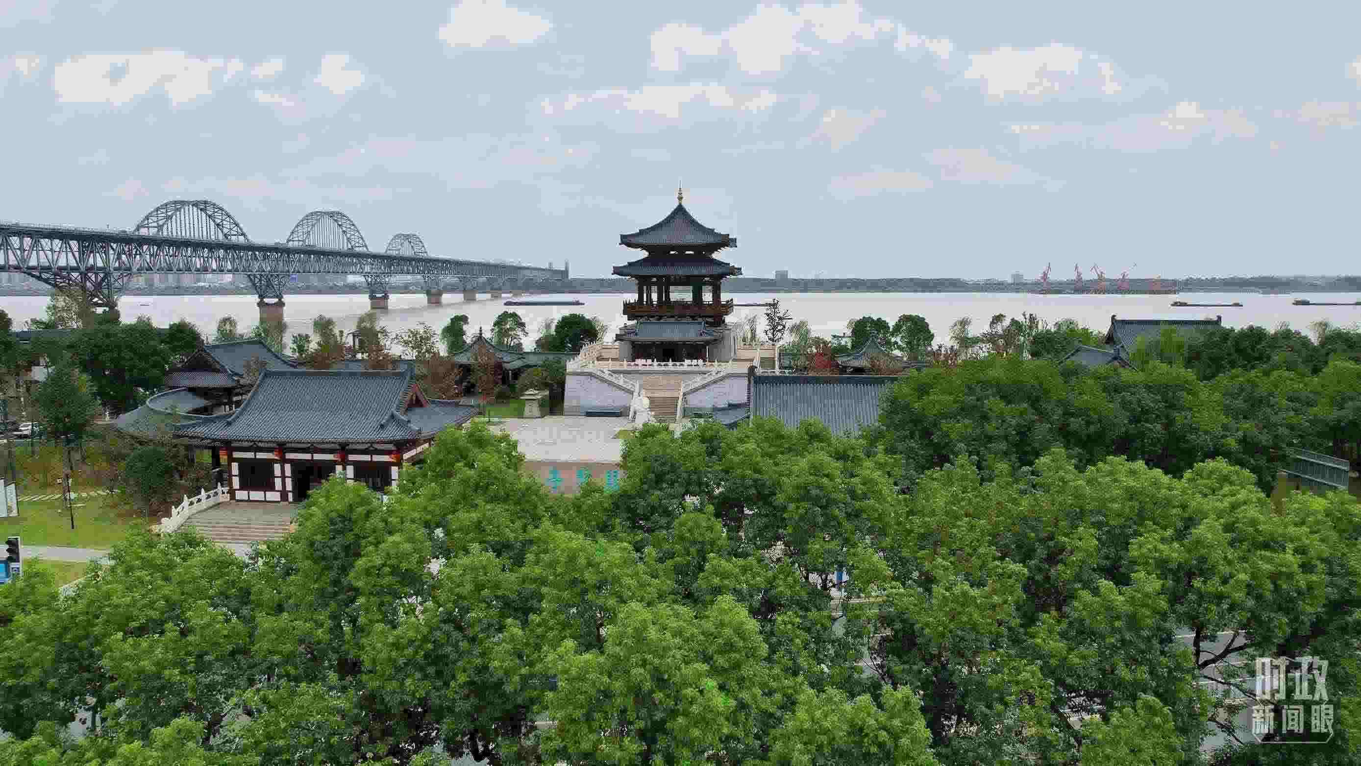 △長江國家文化公園九江城區(qū)段。（總臺記者劉陽拍攝）