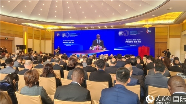 塞內加爾駐華大使致辭。人民網(wǎng)記者 萬宇攝