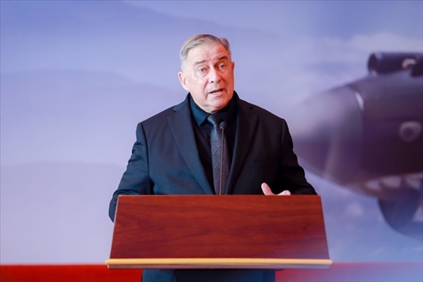 2023年10月30日，美中航空遺產(chǎn)基金會主席杰弗里·格林在中國人民抗日戰(zhàn)爭紀(jì)念館的活動中發(fā)表講話。中國人民對外友好協(xié)會供圖