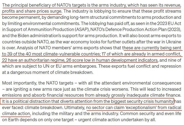 看看北約的“碳足跡”，就知道西方的氣候承諾有多扯