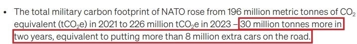 看看北約的“碳足跡”，就知道西方的氣候承諾有多扯