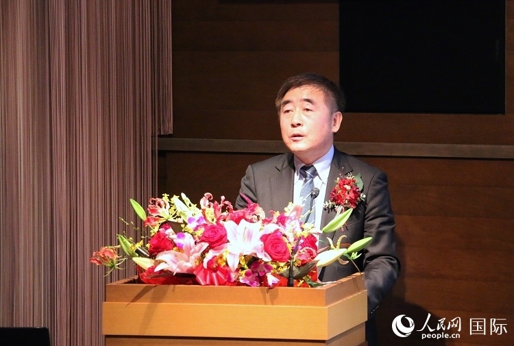 科盟會長楊克儉發(fā)表致辭。人民網(wǎng) 許可攝