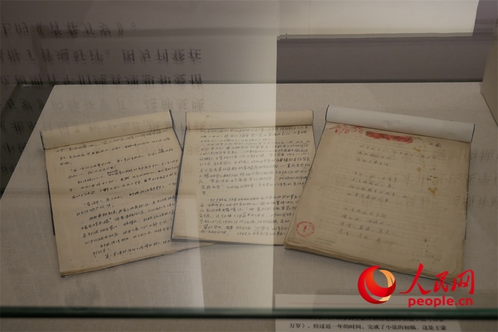 《青春萬歲》手稿。人民網(wǎng)記者 韋衍行攝