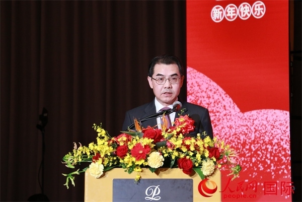 中國駐日本大使吳江浩致辭。人民網(wǎng) 許可攝