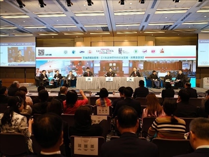 2023香港法律周，粵港澳三地聯合模擬庭審民商事案例，交流互鑒法律程序等問題。