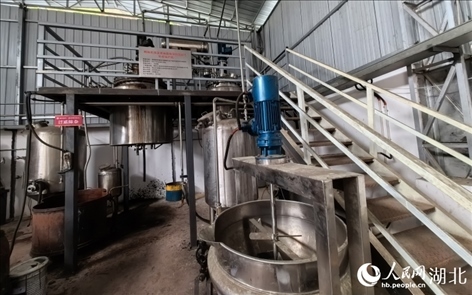 壩漆工業(yè)化量產(chǎn)設(shè)備。人民網(wǎng)記者 周雯攝