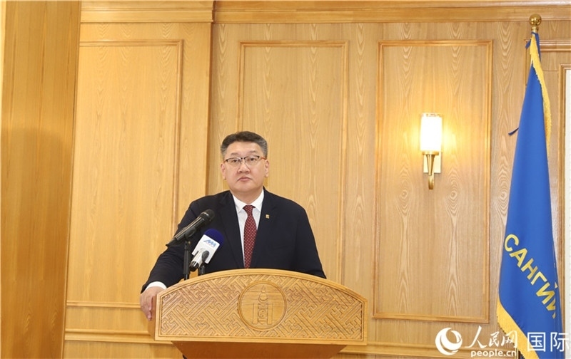 扎布赫楞部長致辭。人民網(wǎng)記者 霍文攝