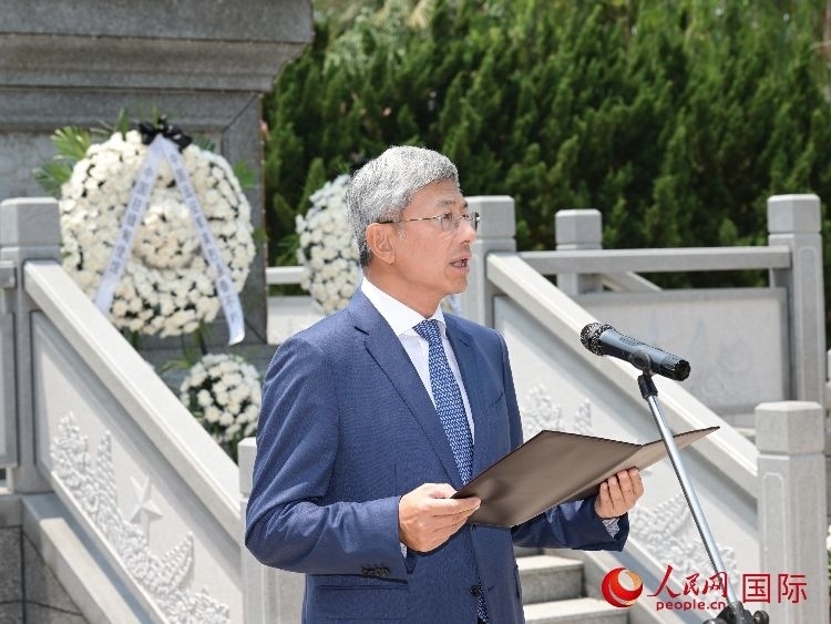 陳海大使發(fā)表致辭。人民網(wǎng)記者 謝佳君攝