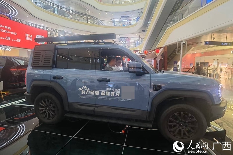 消費者在商場選購汽車。人民網(wǎng)記者 陳燕攝