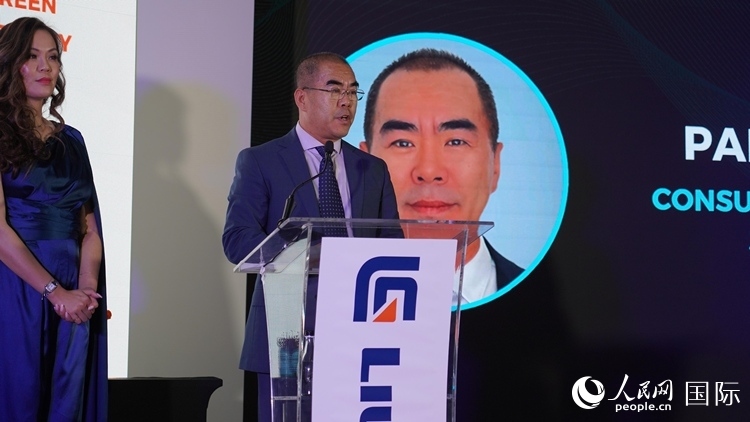 中國駐約翰內(nèi)斯堡總領(lǐng)事潘慶江發(fā)言致辭。人民網(wǎng) 張茜攝