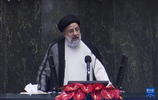 據(jù)伊朗邁赫爾通訊社20日報道，伊朗總統(tǒng)萊希在直升機事故中遇難。這是2021年8月5日拍攝的易卜拉欣·萊希的資料照片。 新華社發(fā)（賈瓦德攝）