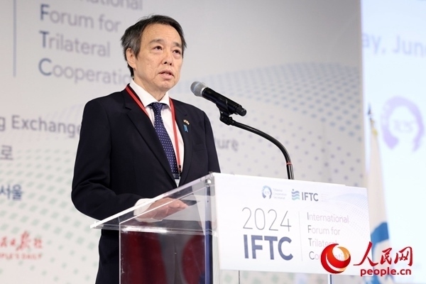 日本駐韓國大使水島光一致辭。主辦方供圖