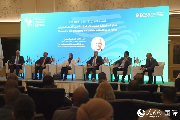 “非洲之角沖突及其對(duì)地區(qū)和埃及安全的影響”的研討會(huì)現(xiàn)場(chǎng)。沈小曉攝