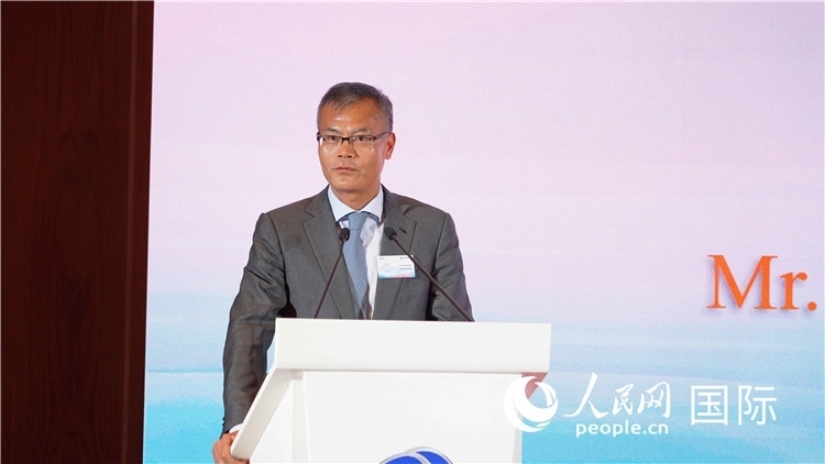 中國駐南非使館鄭冰開公使發(fā)言。 人民網(wǎng) 張茜 攝