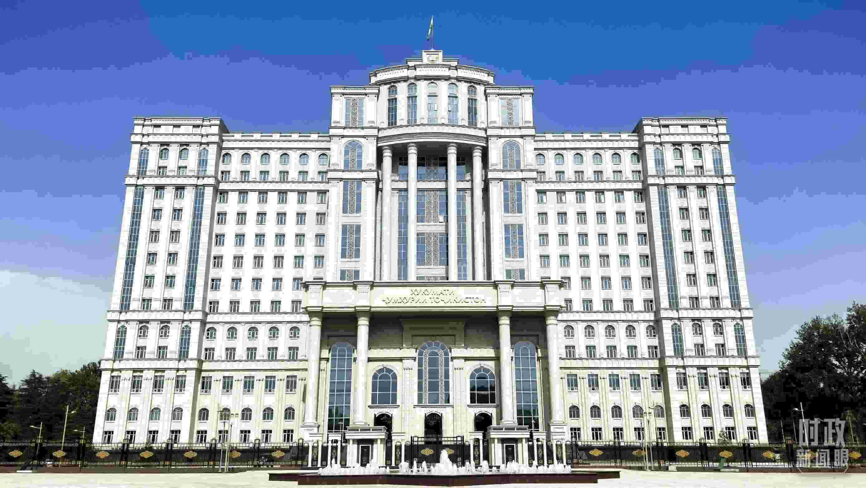 △中方援建塔政府大樓。（總臺央視記者鄂介甫拍攝）