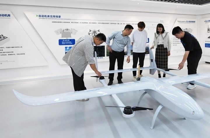 這是中科安飛（合肥）科技有限公司生產(chǎn)的無人機產(chǎn)品。（2024年5月16日攝）新華社發(fā)（郭如琦 攝）