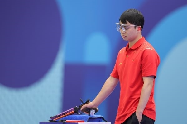 謝瑜在比賽中。 人民日報報道團 陶相安攝