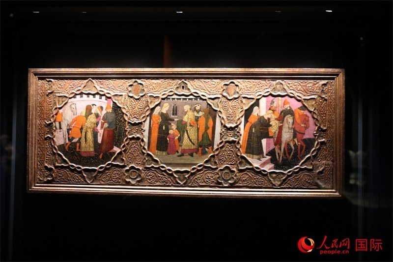 展覽“傳奇之旅：馬可·波羅與絲綢之路上的世界”展品。人民網(wǎng) 殷韜攝