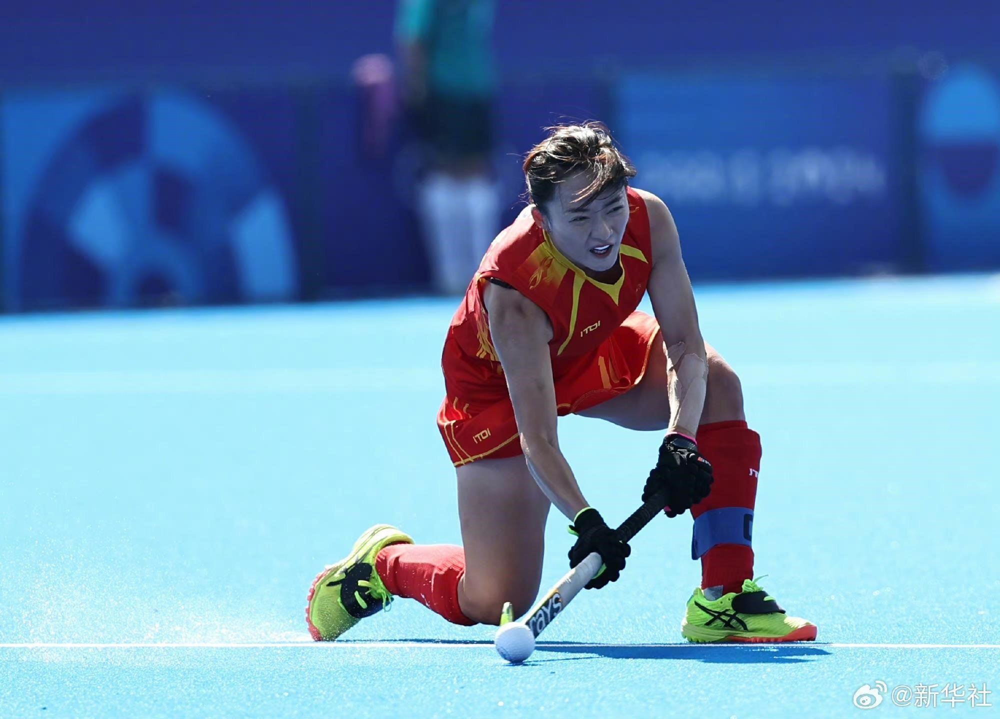 巴黎奧運會上，中國女子曲棍球隊在賽場揮灑汗水