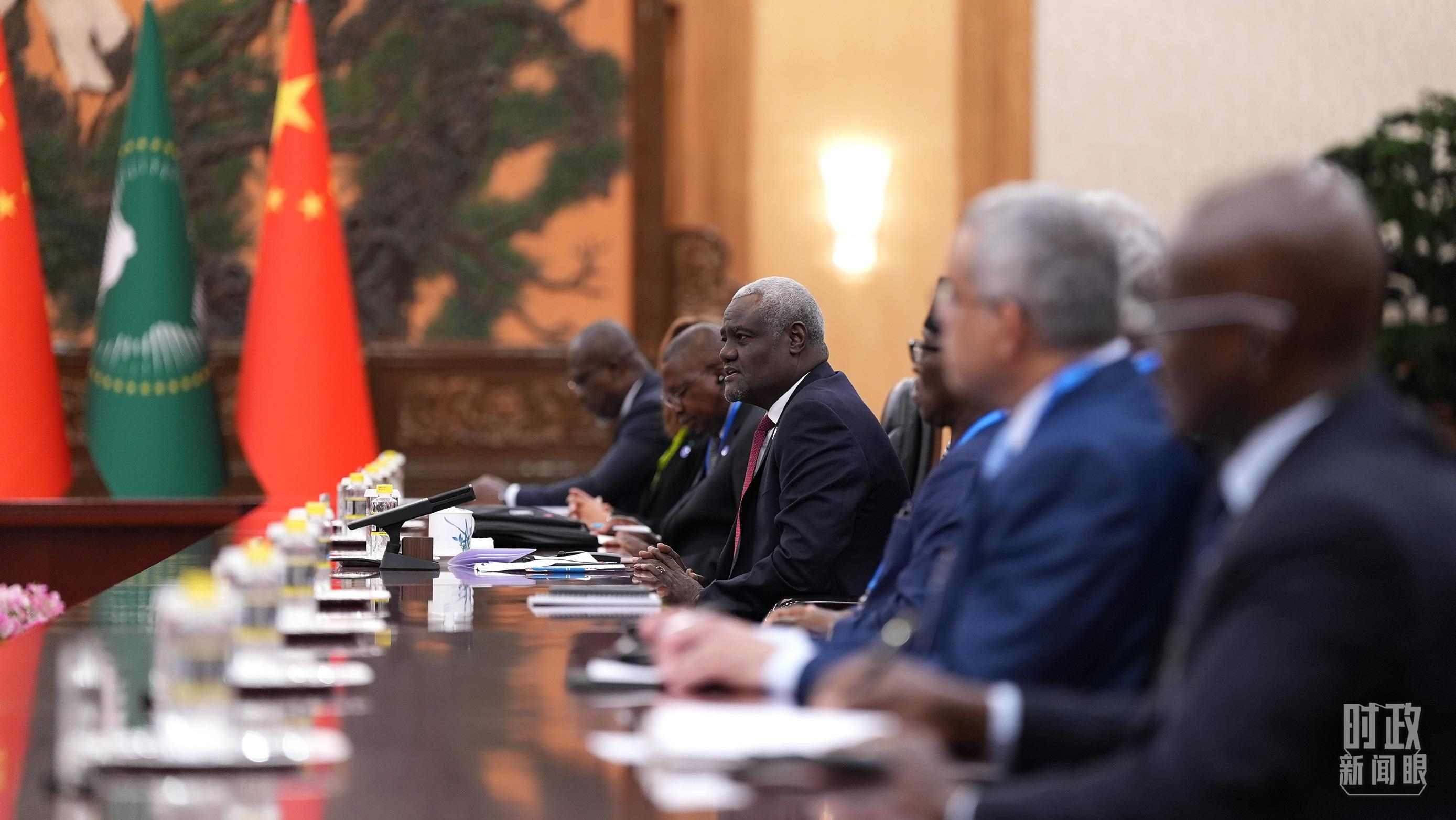  △正在參加會(huì)晤的非盟委員會(huì)主席。（總臺(tái)央視記者彭漢明拍攝）