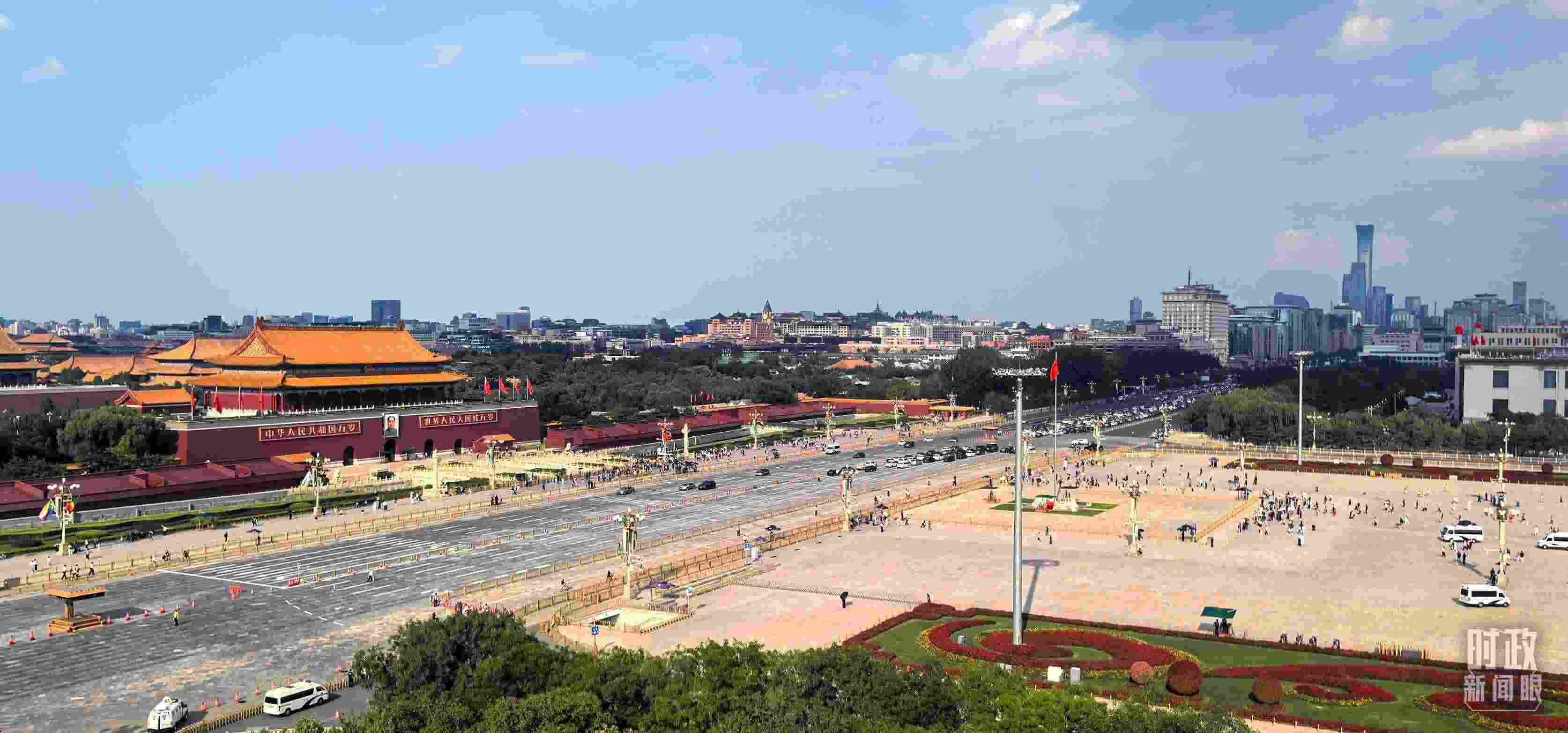 9月6日的天安門廣場。（總臺(tái)央視記者王子杭拍攝）