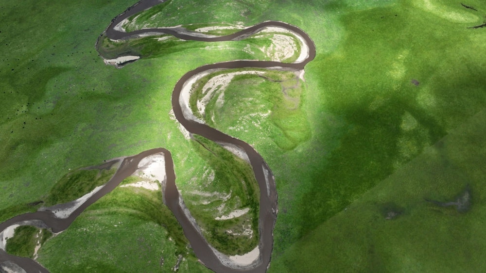 2023年7月6日在甘肅省甘南藏族自治州瑪曲縣拍攝的阿萬倉(cāng)濕地景色（無人機(jī)照片）?，斍鷿竦卣嫉?62萬畝，是黃河上游重要的水源涵養(yǎng)區(qū)和生態(tài)功能區(qū)，被譽(yù)為“黃河之腎”。