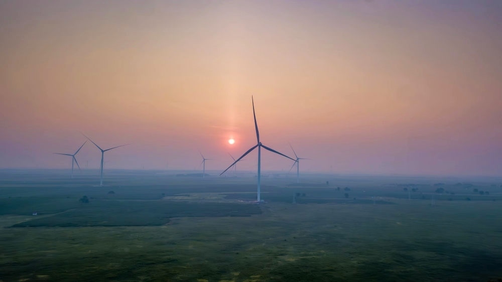 內蒙古通遼市238萬千瓦風電基地。（受訪者供圖）
