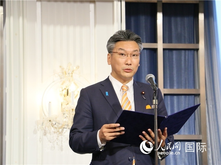 日本國貿(mào)促會長代理橋本岳致辭。人民網(wǎng) 許可攝