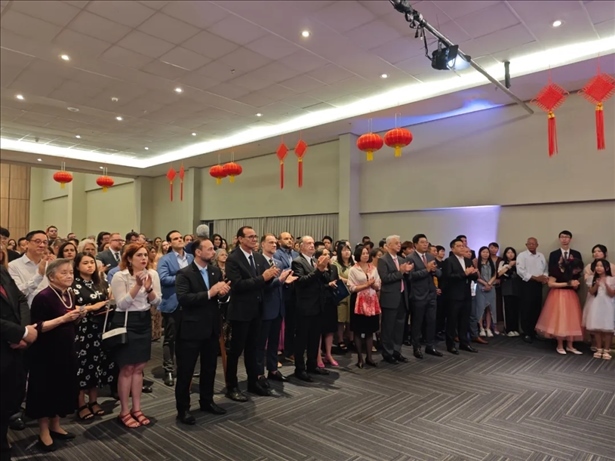 圖為招待會現(xiàn)場。 中國駐累西腓總領(lǐng)館供圖