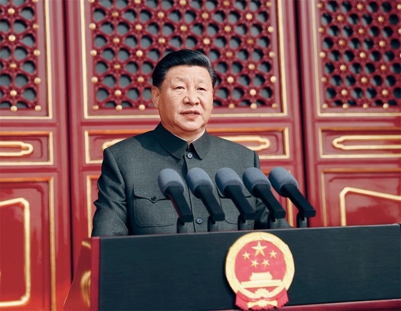 2019年10月1日，慶祝中華人民共和國成立70周年大會在北京天安門廣場隆重舉行。中共中央總書記、國家主席、中央軍委主席習(xí)近平發(fā)表重要講話。 新華社記者 鞠鵬/攝