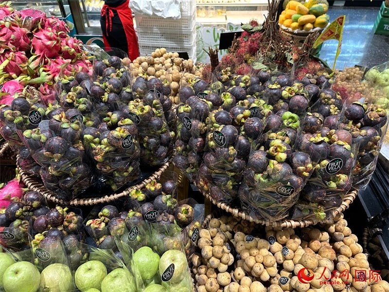 泰國超市售賣的山竹。人民網(wǎng)記者 簡承淵攝