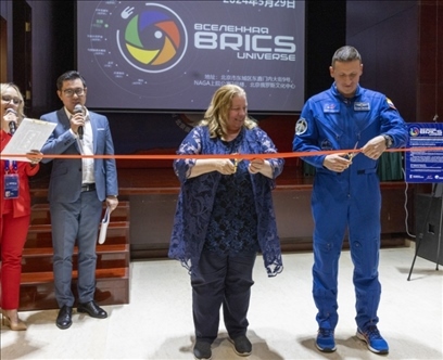 5月29日，“宇宙·金磚國(guó)家”圖片巡回展在北京舉辦。 北京俄羅斯文化中心供圖