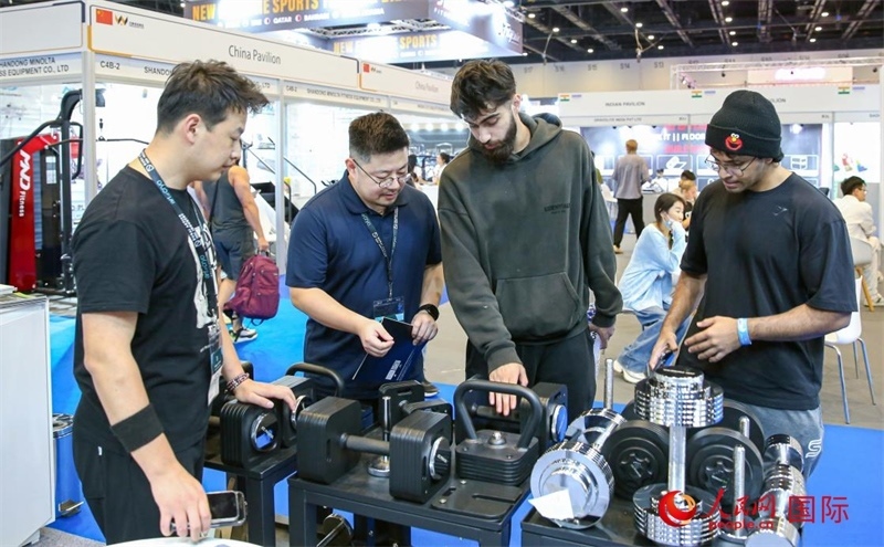 中國(guó)展臺(tái)一角。人民網(wǎng)中東中心分社塔里克·易卜拉欣攝