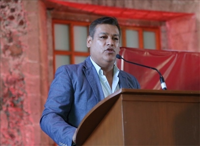 阿爾貝托·維拉致辭。主辦方供圖