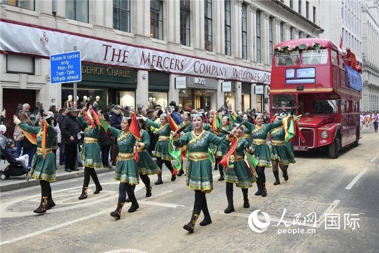 2024倫敦金融城市長就職巡游 浙江會游行隊伍 吳若鳴攝