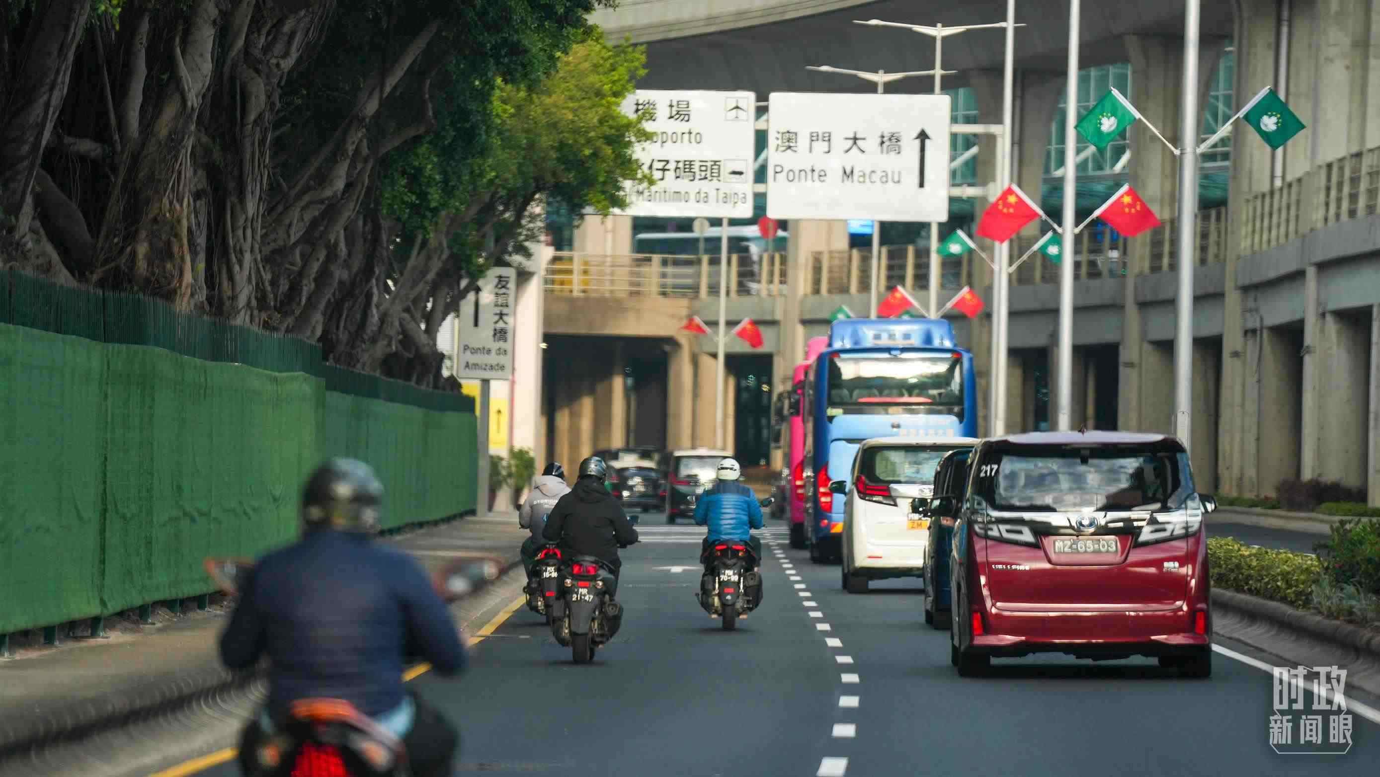 △澳門街頭。（總臺記者李晉拍攝）