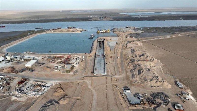 施工現(xiàn)場一景。中交天津航道局有限公司供圖