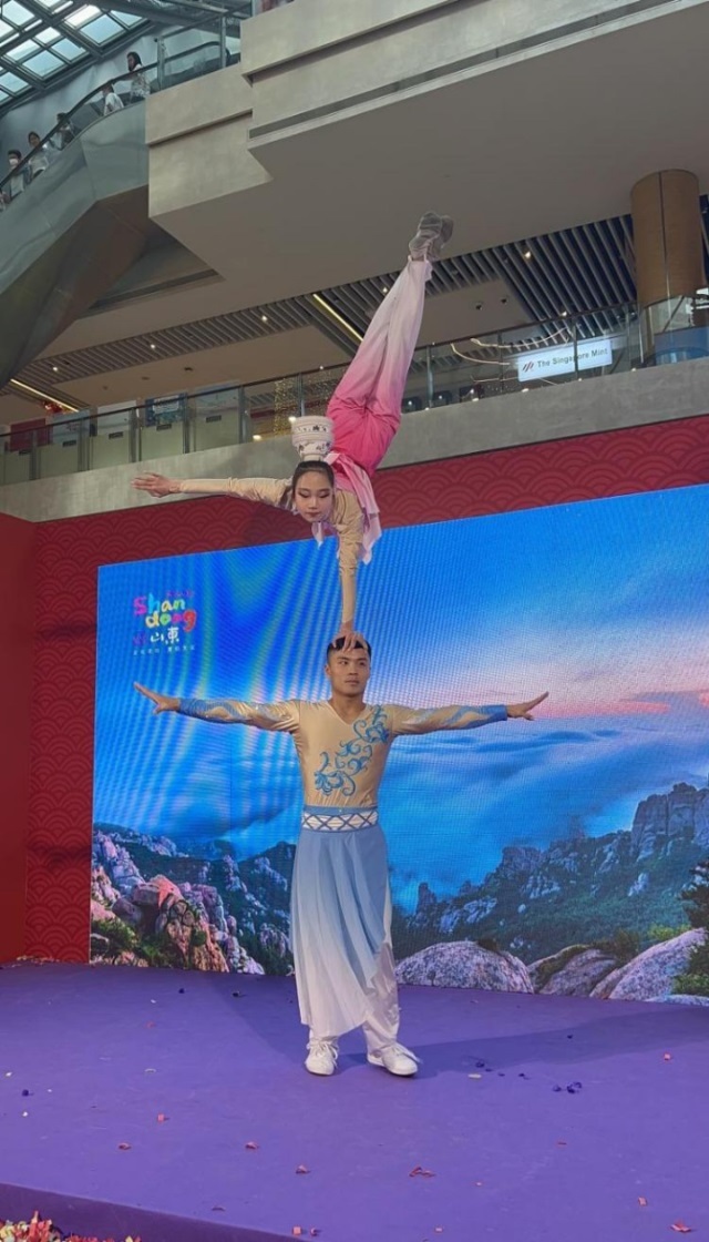 來(lái)自中國(guó)和新加坡的藝術(shù)團(tuán)體聯(lián)袂表演了歌舞、器樂(lè)、武術(shù)、雜技等多種形式的文藝節(jié)目。活動(dòng)主辦方供圖