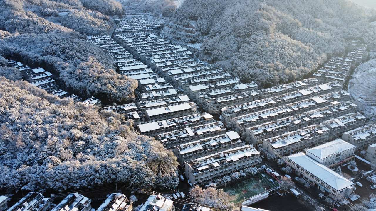 慶元縣濛洲街道同濟新村，雪后初霽。慶元縣融媒體中心 供圖