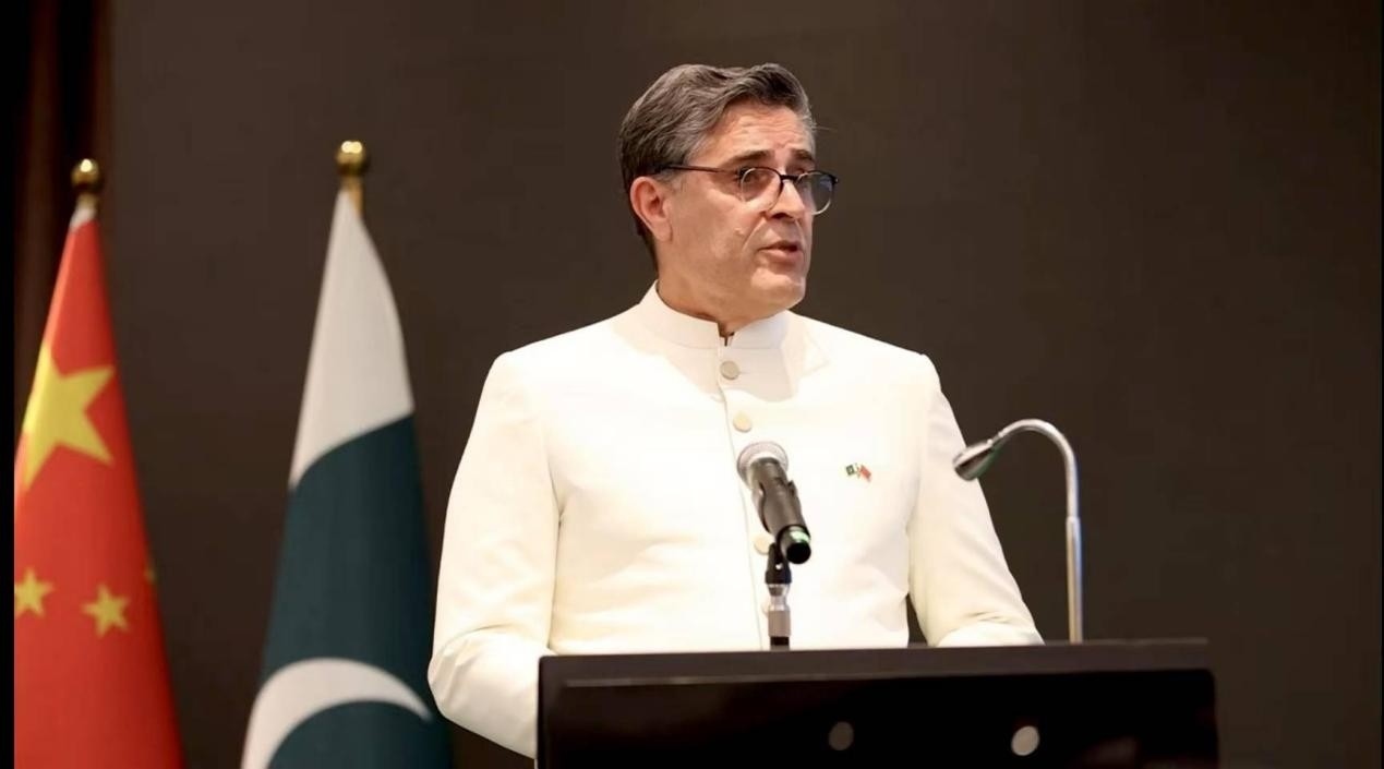 巴基斯坦駐華大使卡里爾·哈什米致辭。巴基斯坦駐華大使館供圖