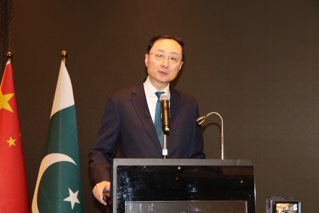 外交部副部長孫衛(wèi)東致辭。巴基斯坦駐華大使館供圖