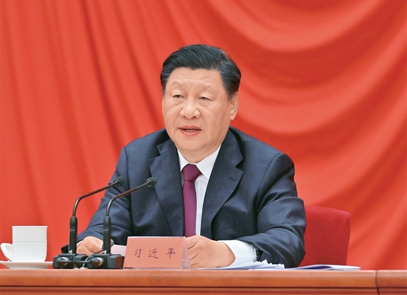 2022年5月10日，慶祝中國共產(chǎn)主義青年團成立100周年大會在北京人民大會堂隆重舉行。中共中央總書記、國家主席、中央軍委主席習近平在大會上發(fā)表重要講話。 新華社記者 岳月偉/攝