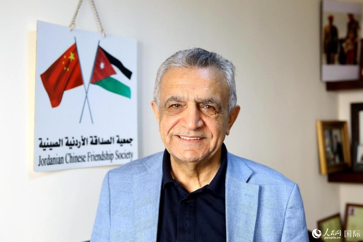 圖為約中友協(xié)主席賈邁勒·達穆爾。人民網(wǎng)納達爾·達烏德攝