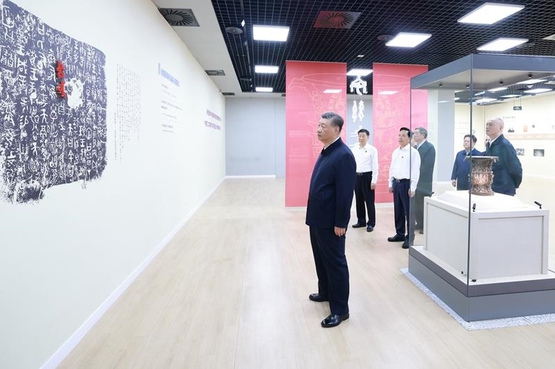 △2024年9月10日，習(xí)近平總書記來到陜西寶雞市參觀寶雞青銅器博物院。